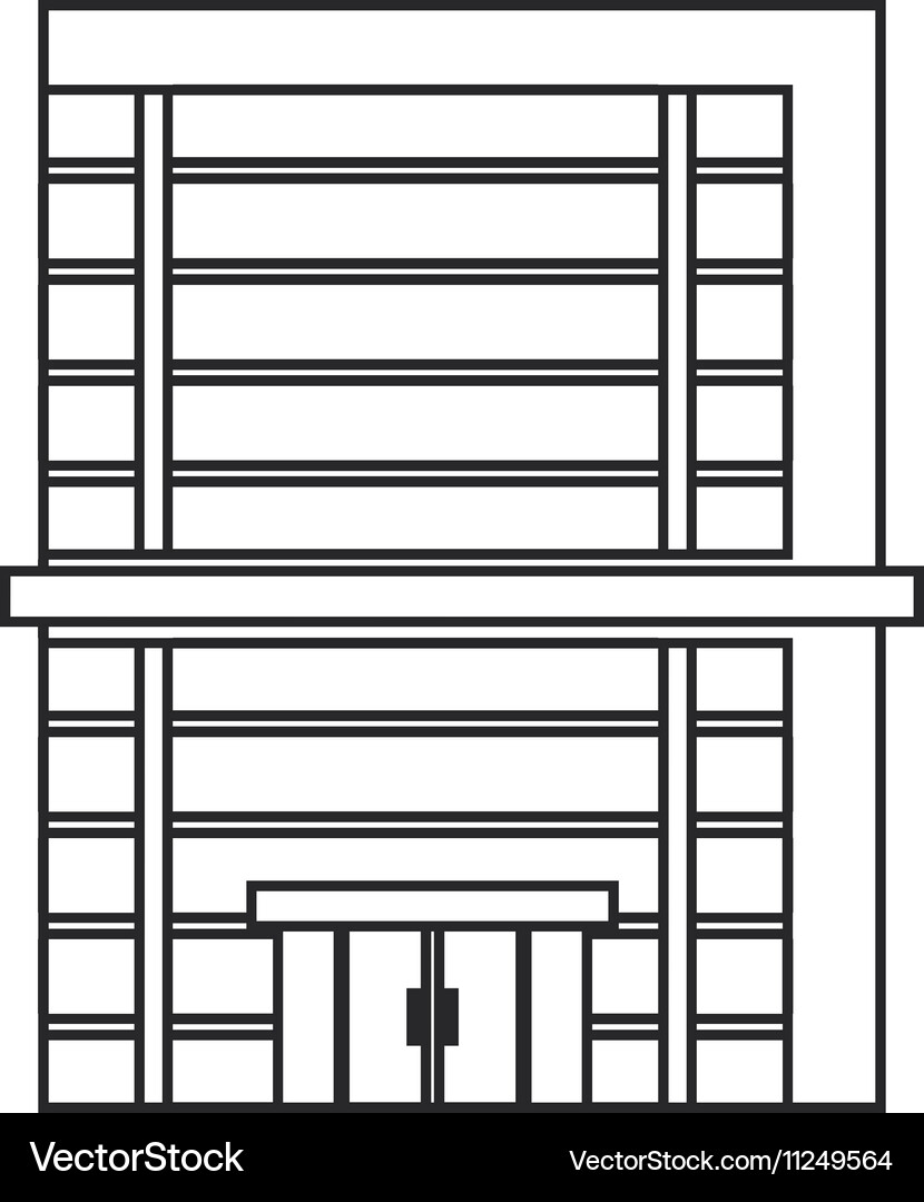 Isolated building with windows design Royalty Free Vector