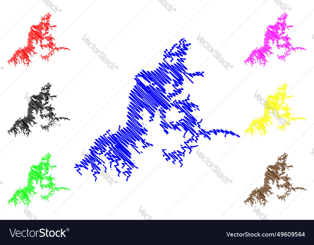 Lake gatun republic of panama central america map Vector Image