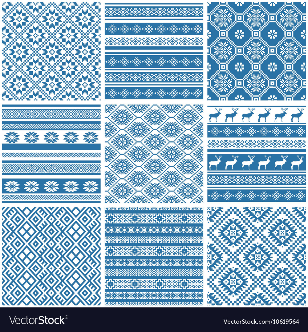 Nine Nordic Pattern Sets