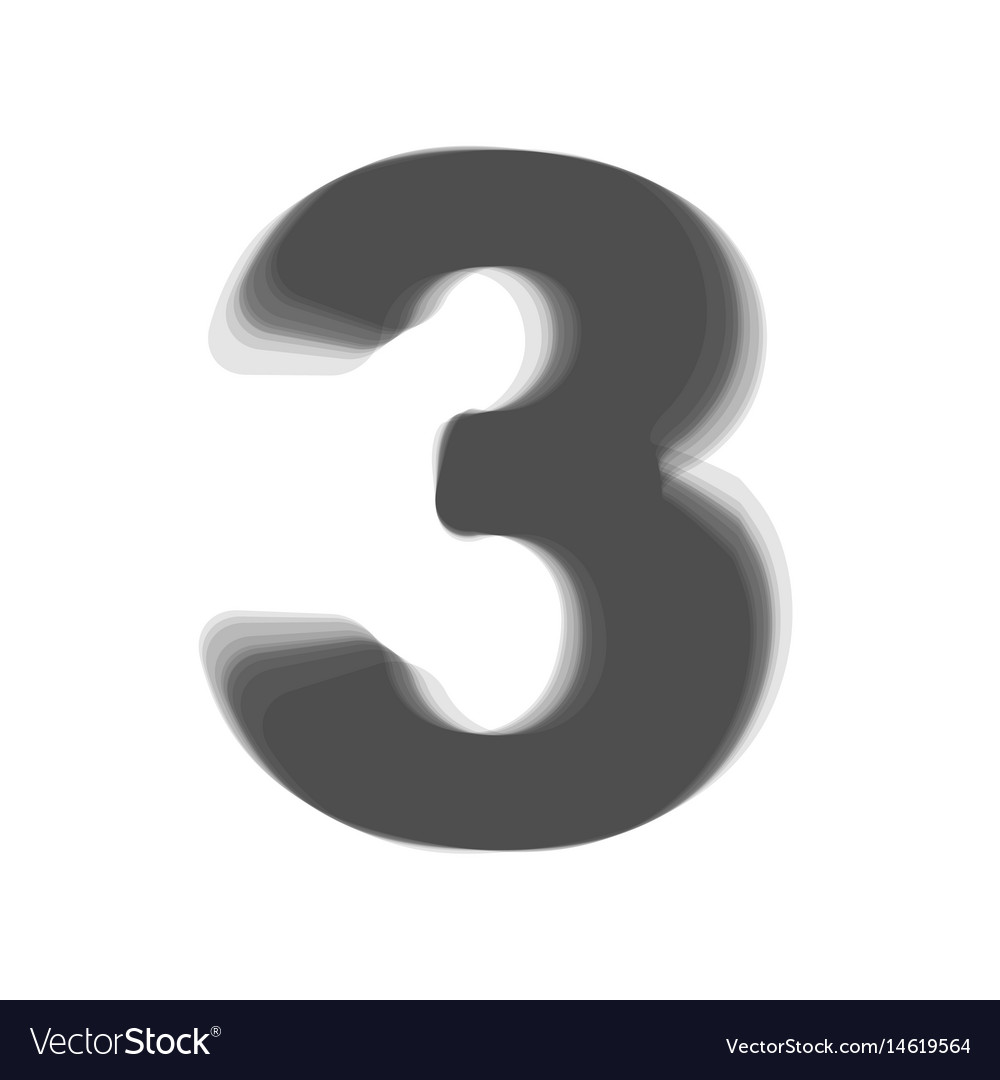Number 3 sign design template element