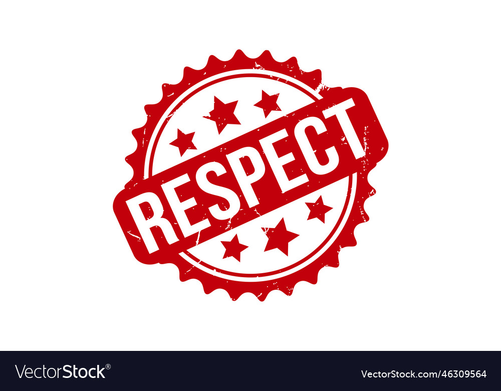 Respect rubber grunge stamp seal Royalty Free Vector Image