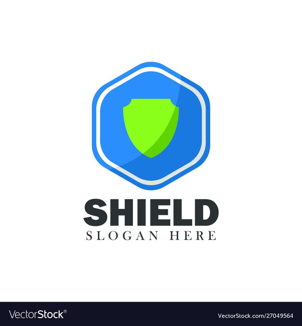 Shield security design element emblem concept