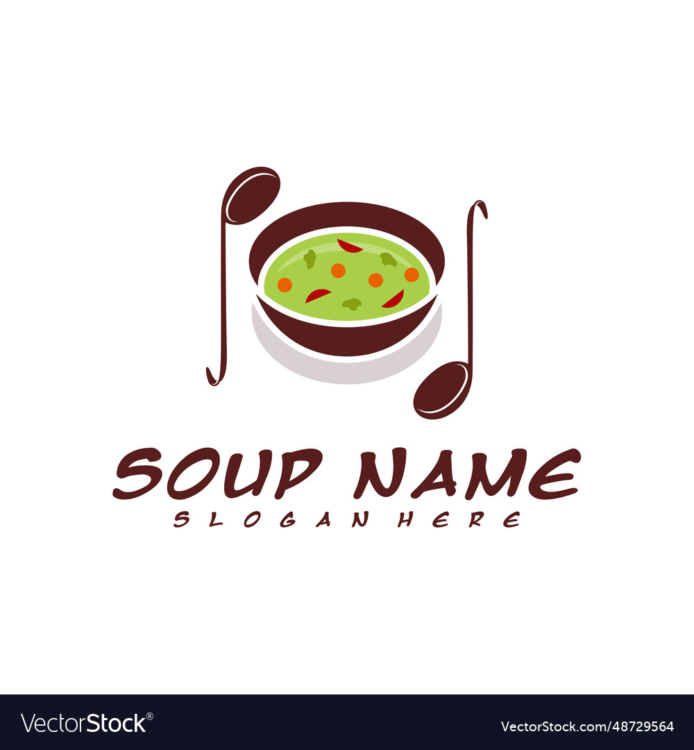 Soup logo design concept food cooking