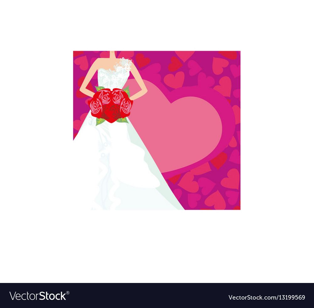 Abstract beautiful bride card