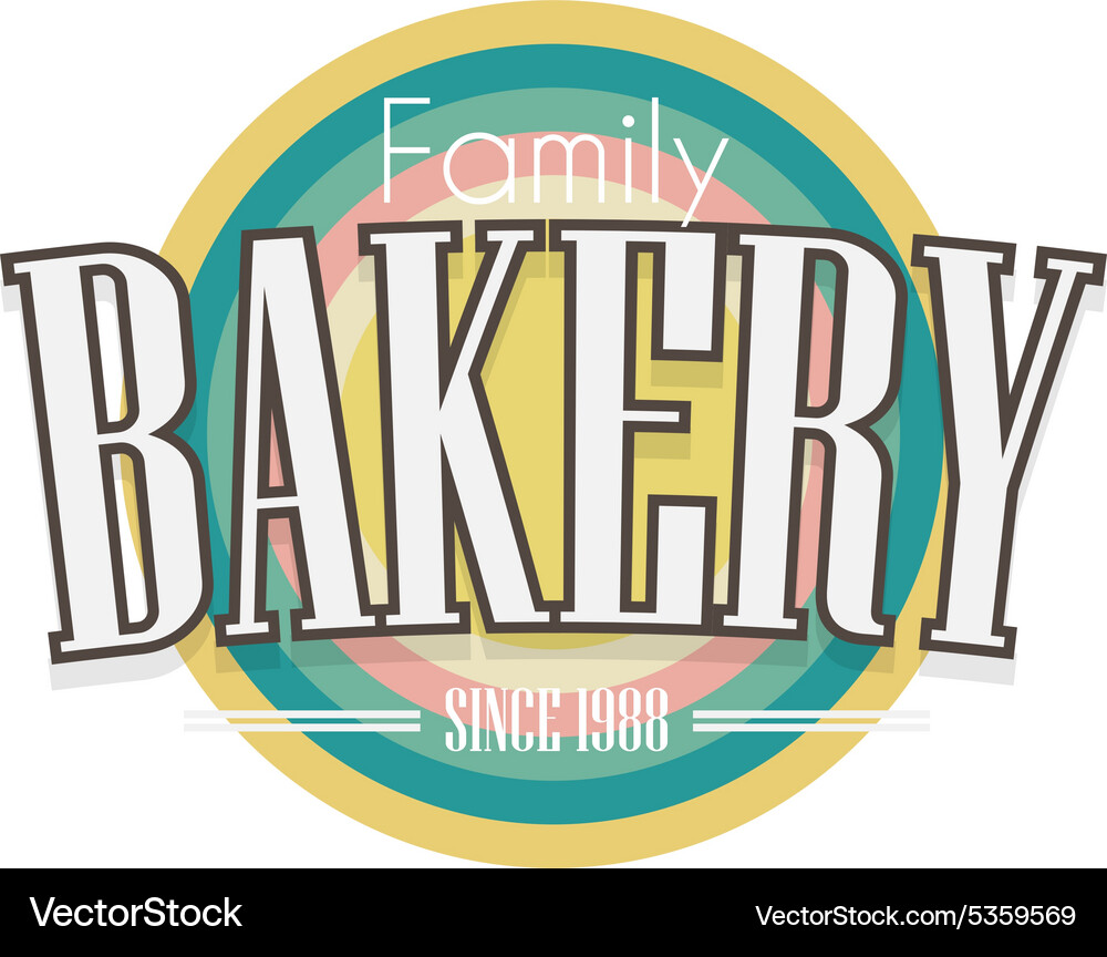 Bakery label design Royalty Free Vector Image - VectorStock