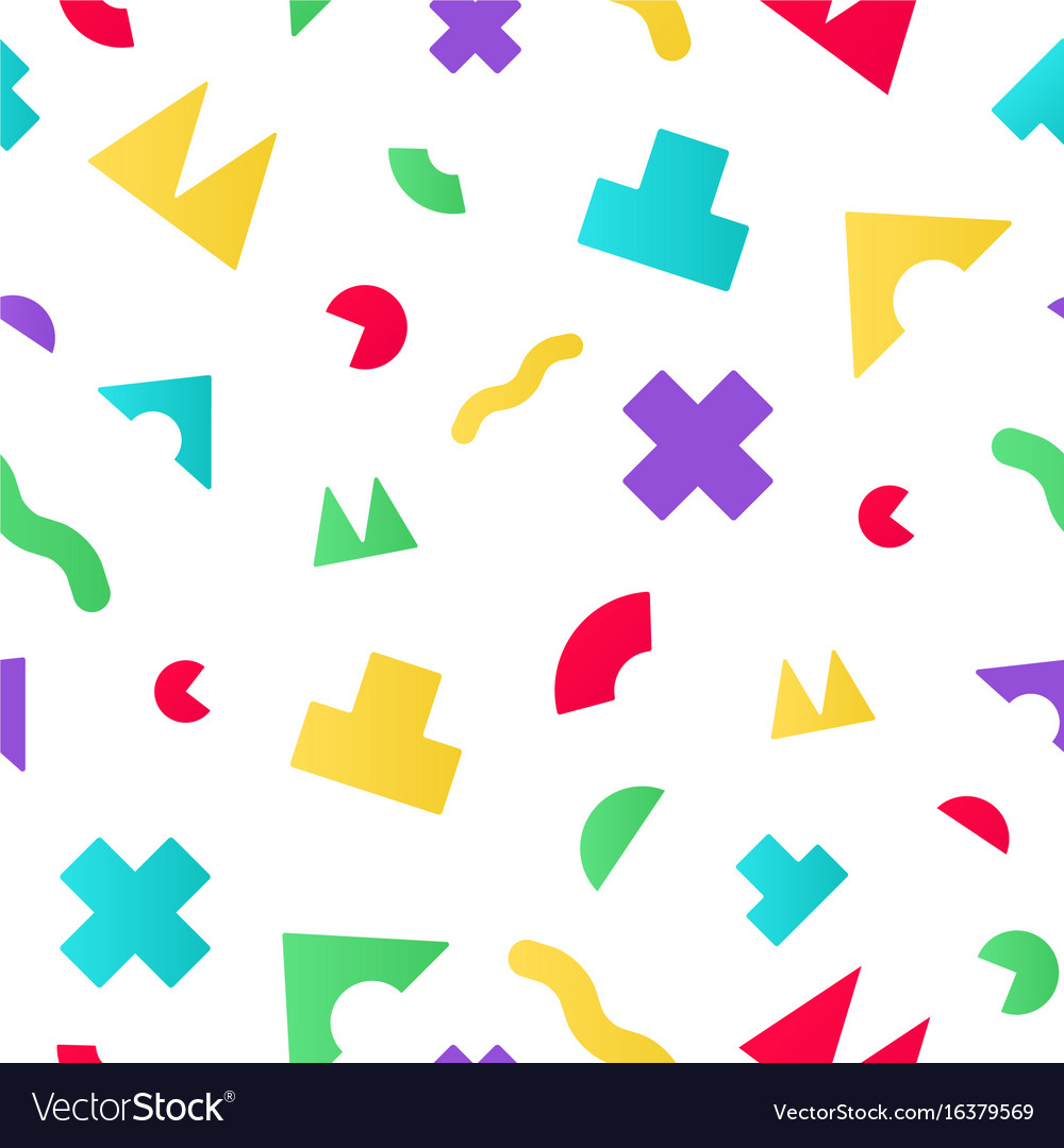 Colorful seamless pattern with geometric random