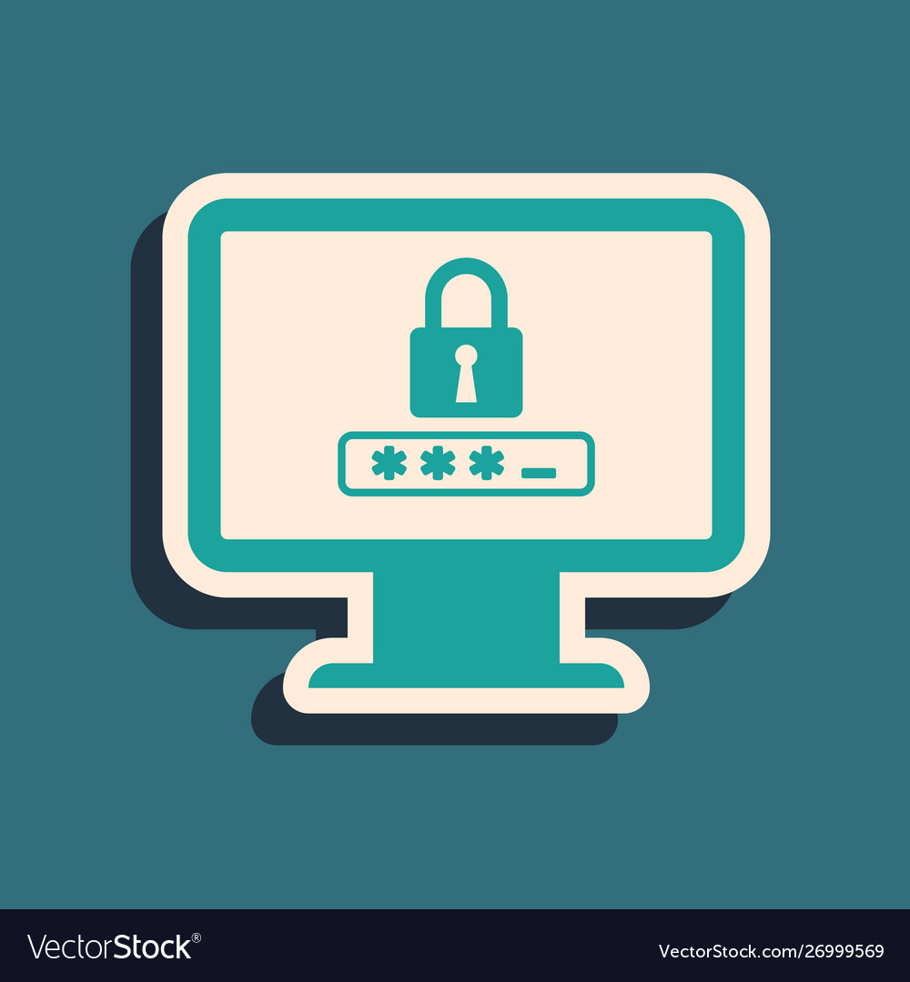 Green monitor with password notification and lock