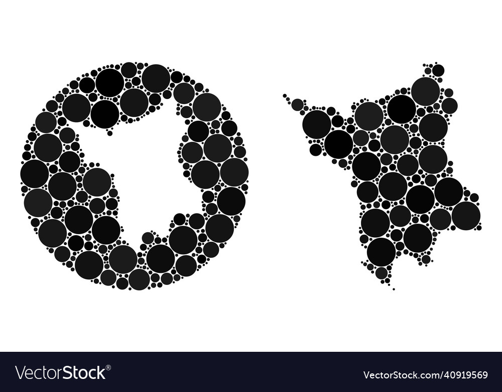 Inverted and usual collage roraima state map vector image Inverted and usual collage roraima state map