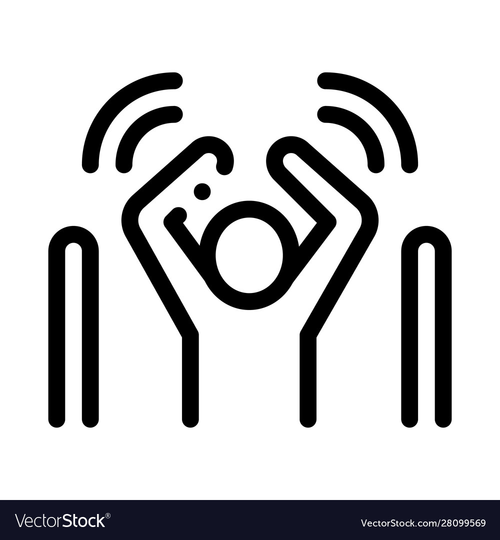 Man not passed warning signal sensors icon