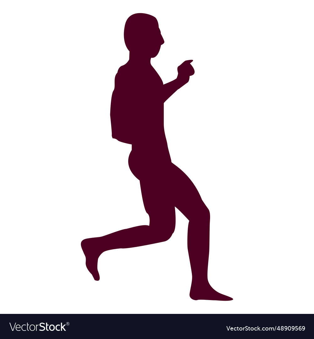Man running sequence 3 vector image Man running sequence 3
