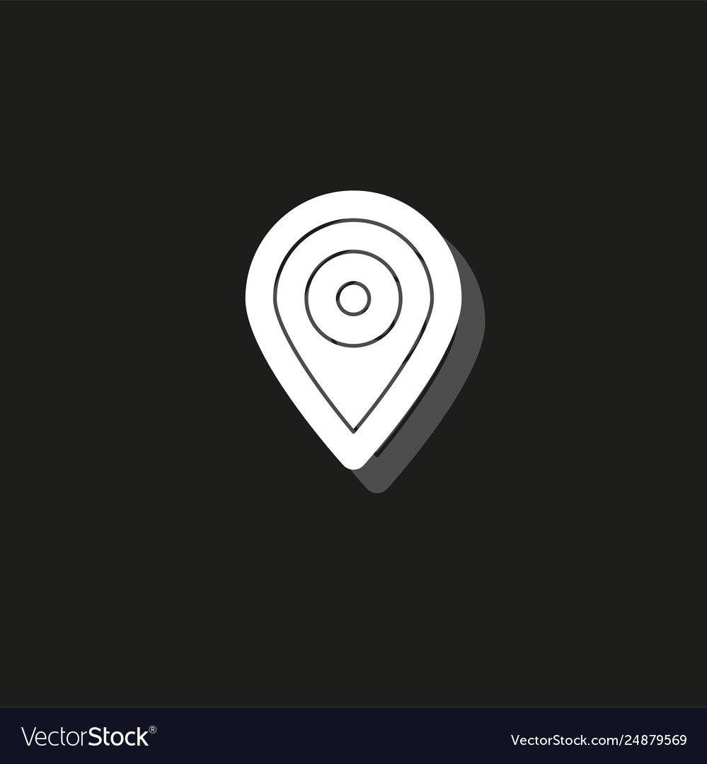 Map pointer pin gps icon - arrow vector image Map pointer pin gps icon - arrow