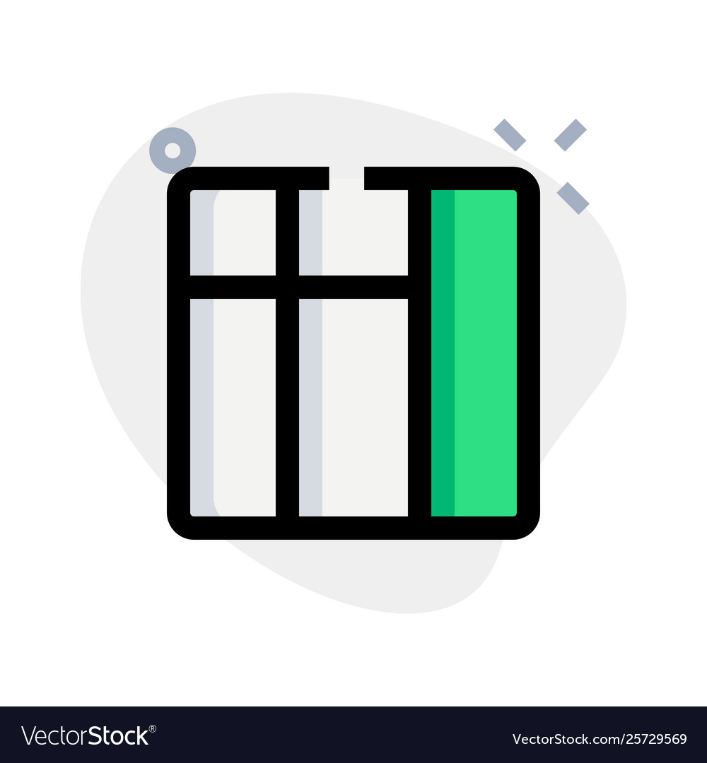 Right side vertical columns with spilit sections