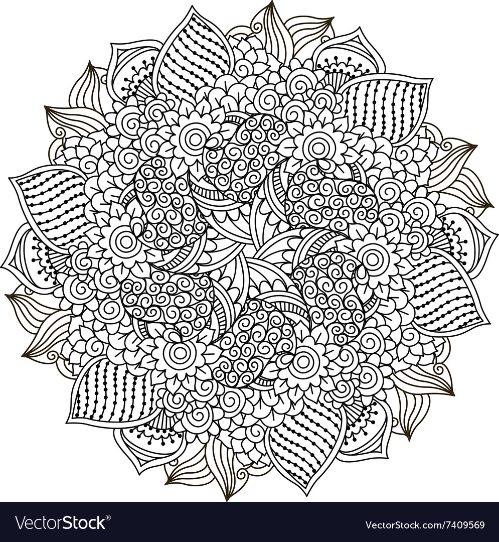 Round element for coloring book