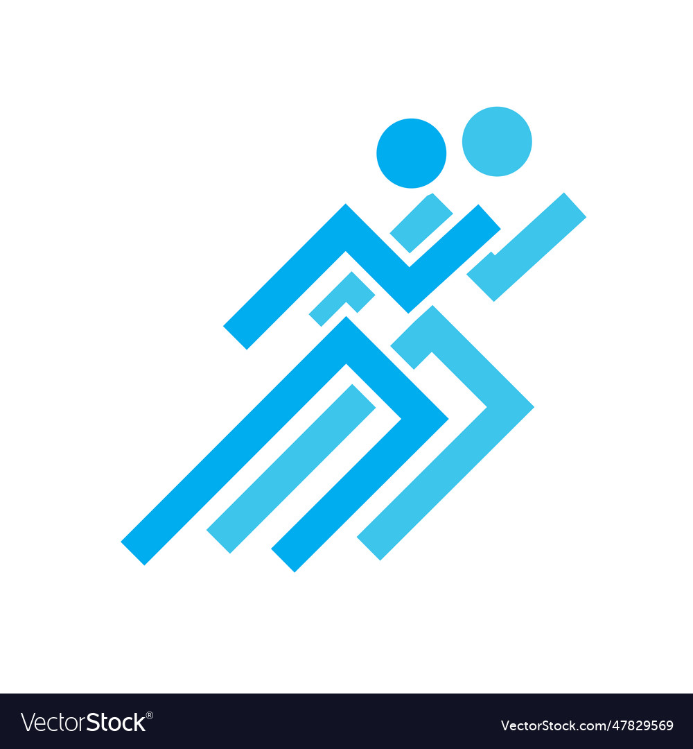 Runner or running race competition logo design