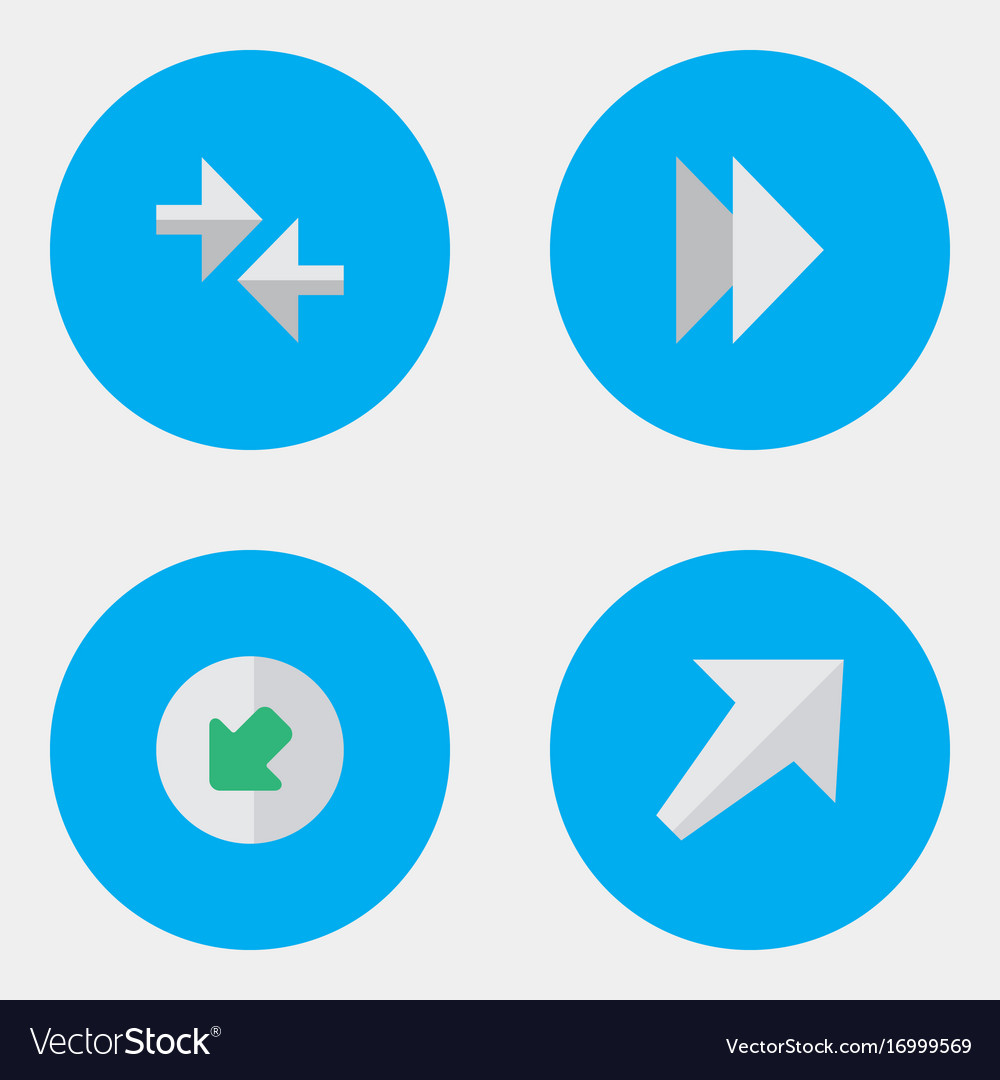 Set of simple arrows icons