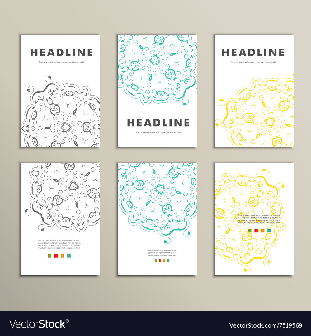 Set with abstract pattern