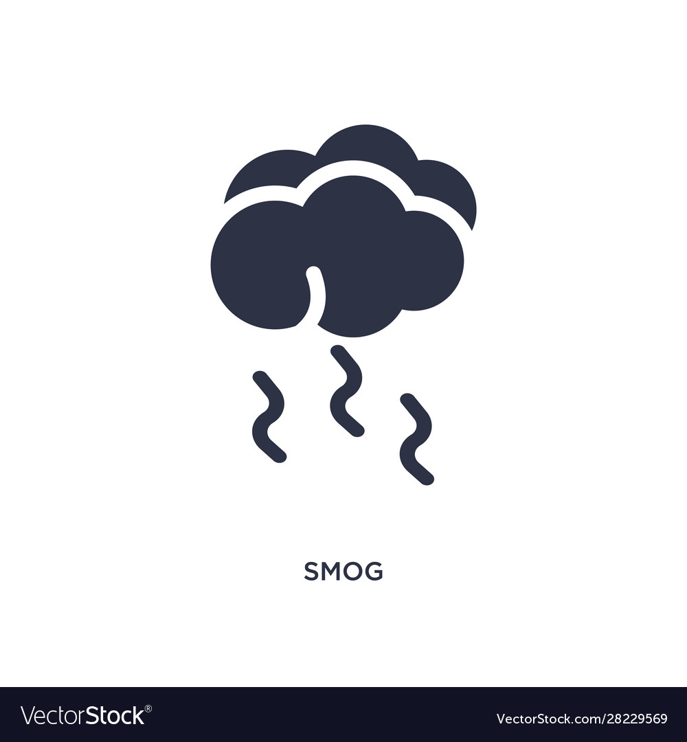 Smog icon on white background simple element from vector image Smog icon on white background simple element from