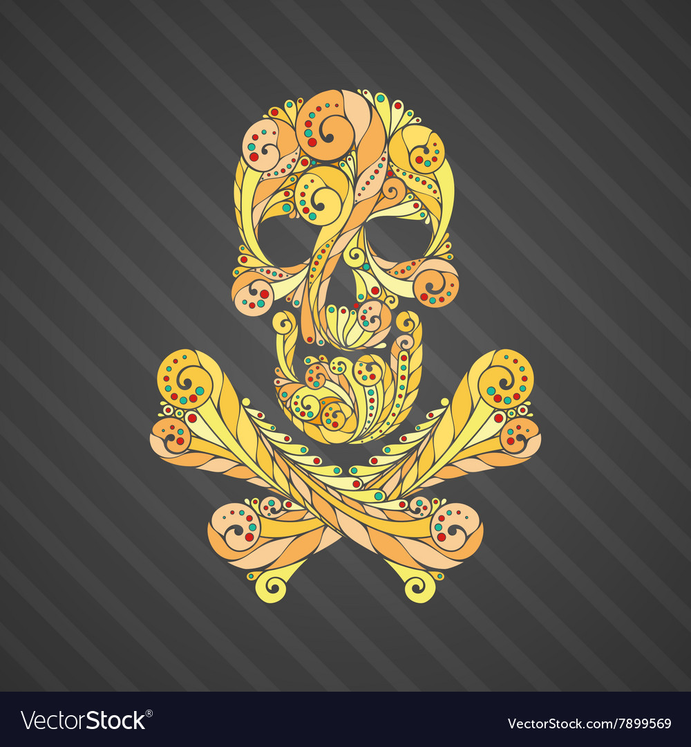 Tribal tattoo skull