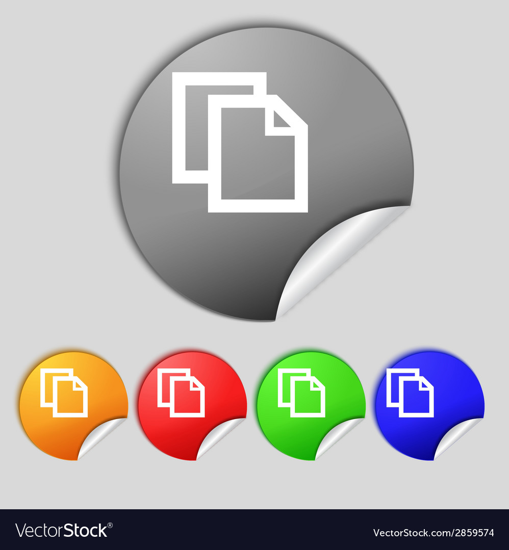 Edit document sign icon content button set