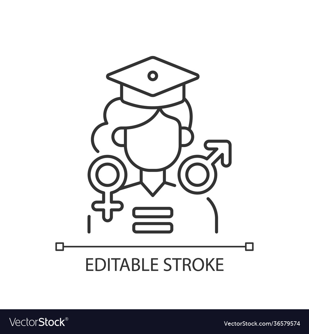 equal-education-opportunities-linear-icon-vector-image