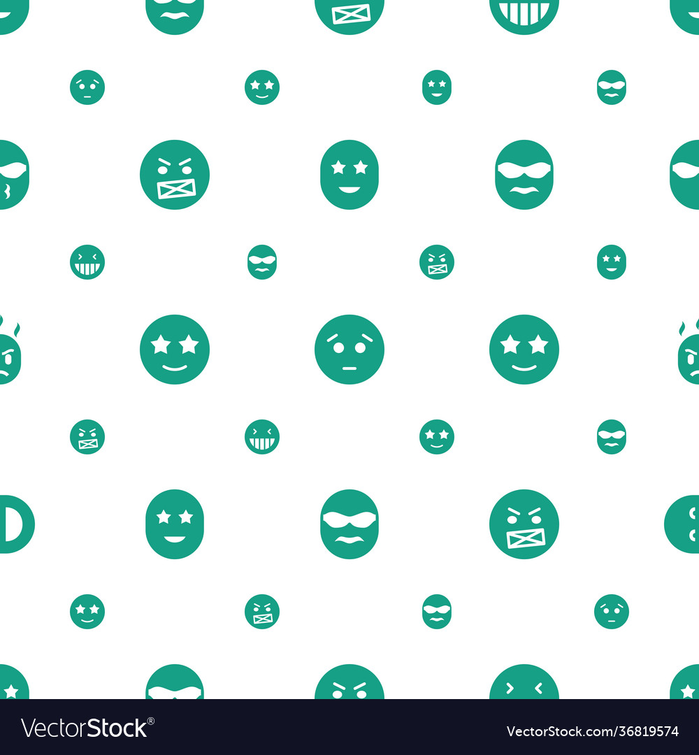 Expression icons pattern seamless white background