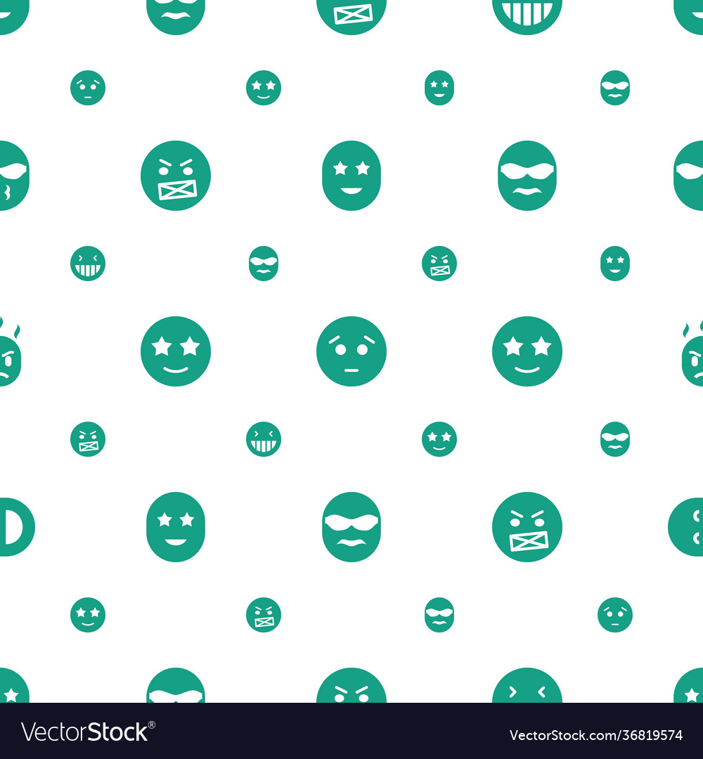 Expression icons pattern seamless white
background