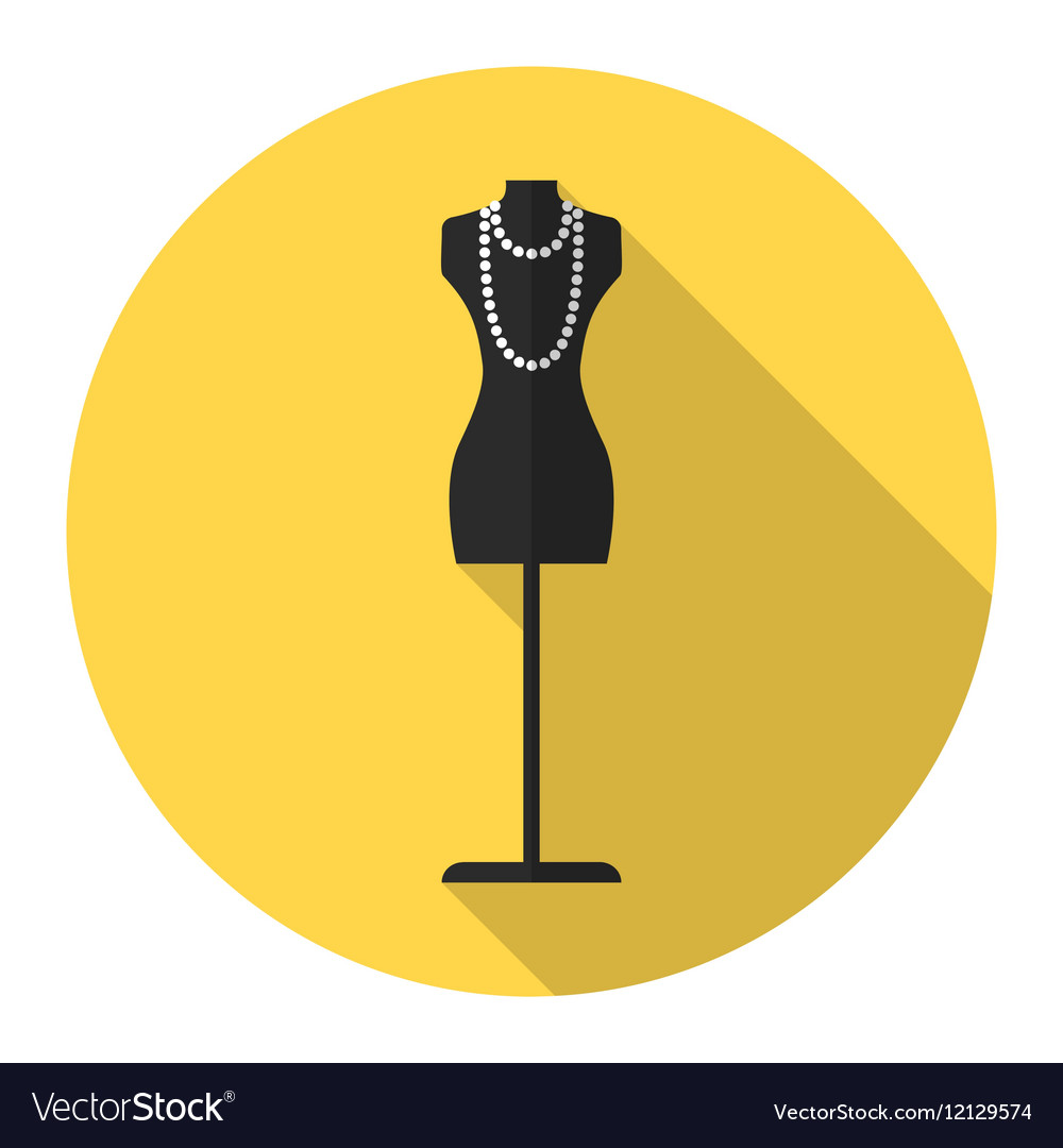 Fashion mannequin flat icon Royalty Free Vector Image