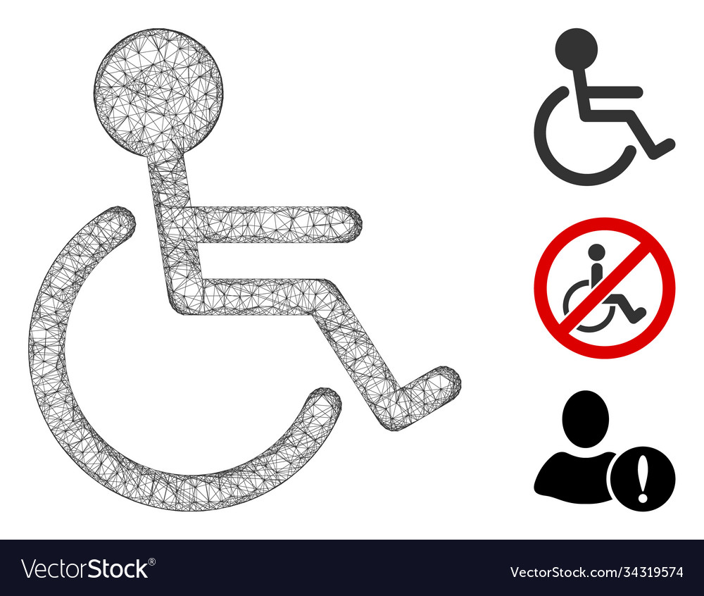Handicapped polygonal web mesh