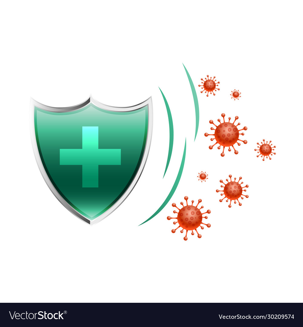 Healthcare medical shield protecting virus Vector Image