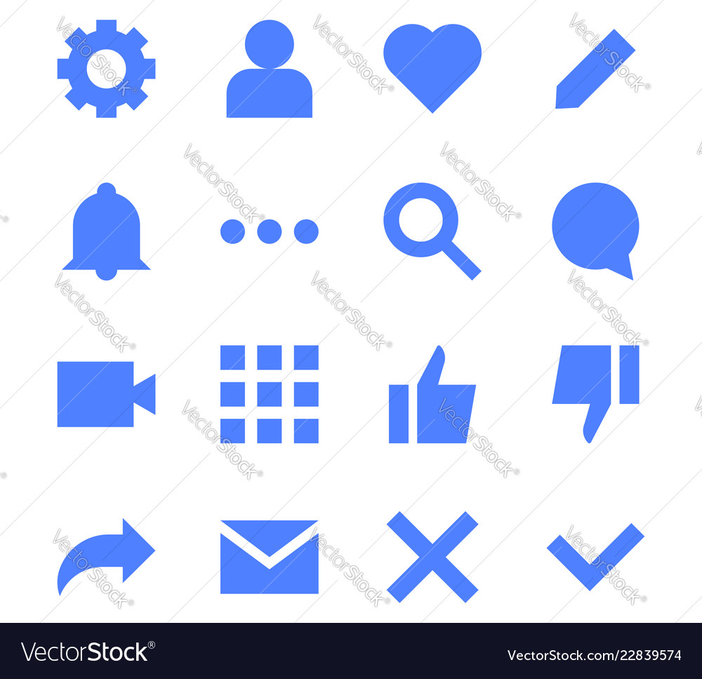 Interface flat icons for web and mobile app