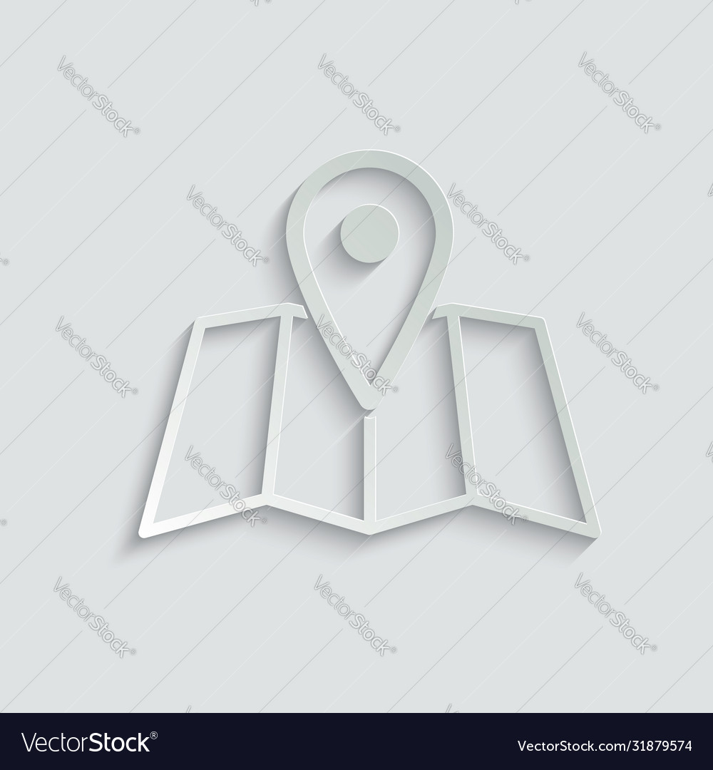 Map pointer - icon line design