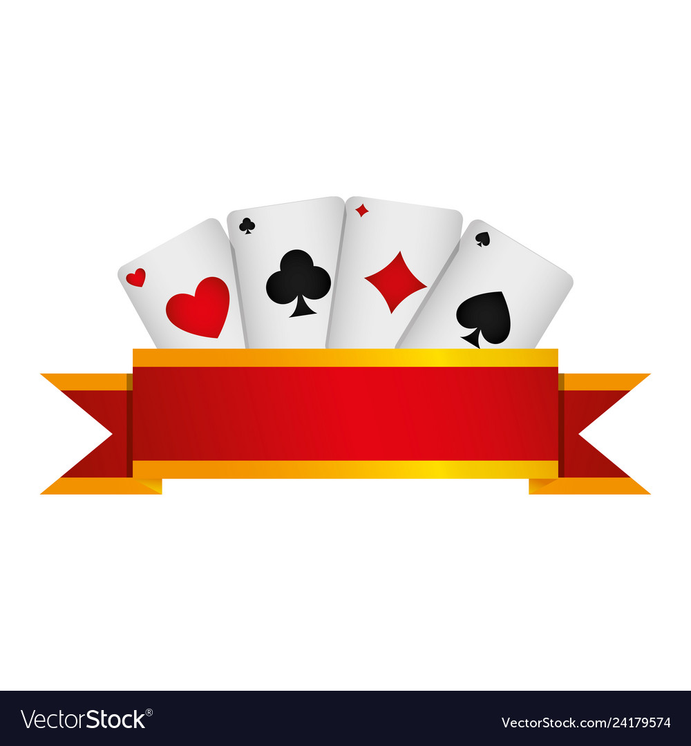 Poker cards casino icons