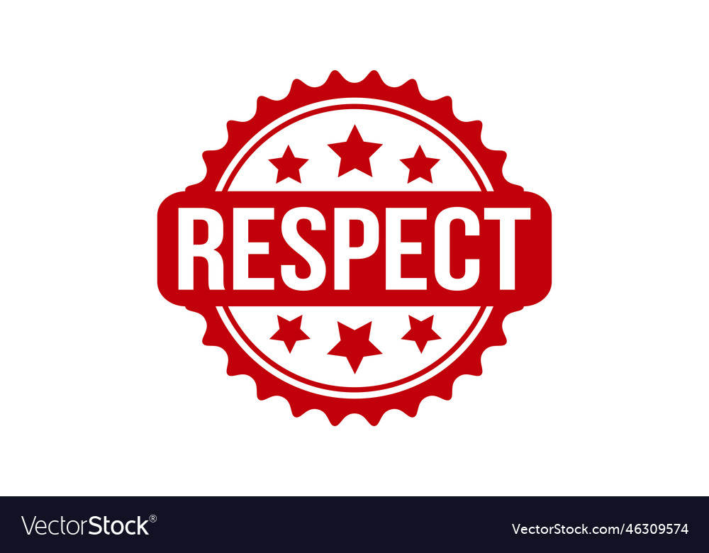 Respect rubber grunge stamp seal Royalty Free Vector Image