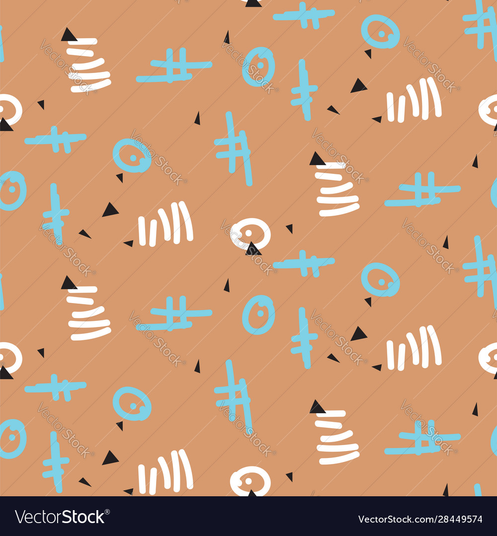 Seamless pattern hand drawn dot scratch circles vector image Seamless pattern hand drawn dot scratch circles