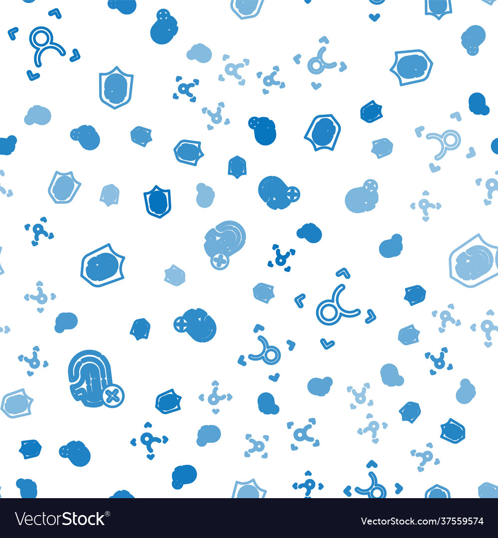 Set line rejection fingerprint face recognition vector image Set line rejection fingerprint face recognition