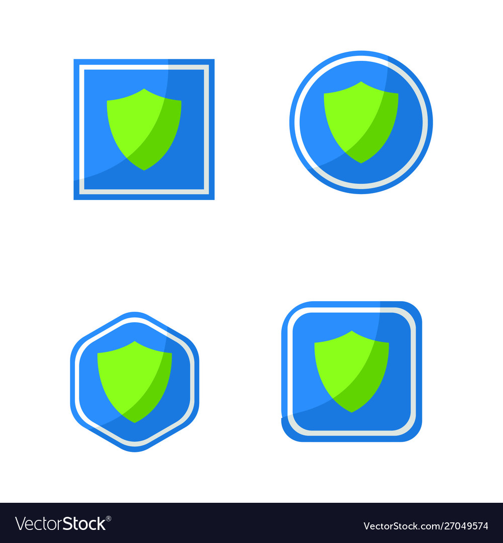 Shield security design element emblem concept
