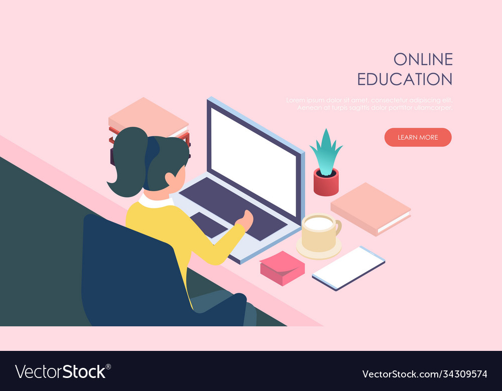 Student character study at computer