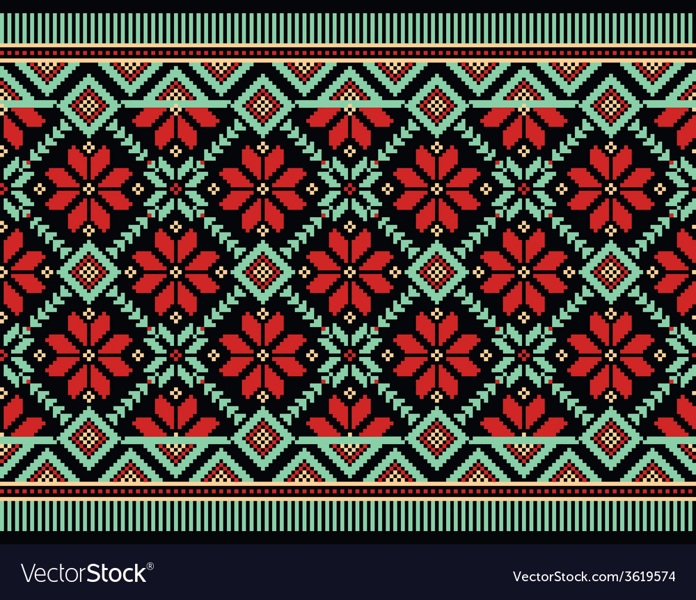 Ukrainian folk seamless pattern ornament ethnic