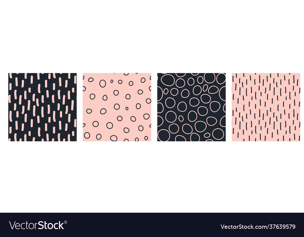 Abstract seamless pattern background set vector image Abstract seamless pattern background set