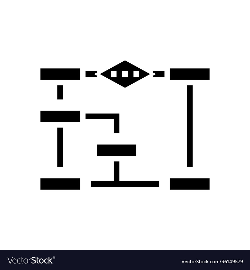 Algorithm neural network glyph icon