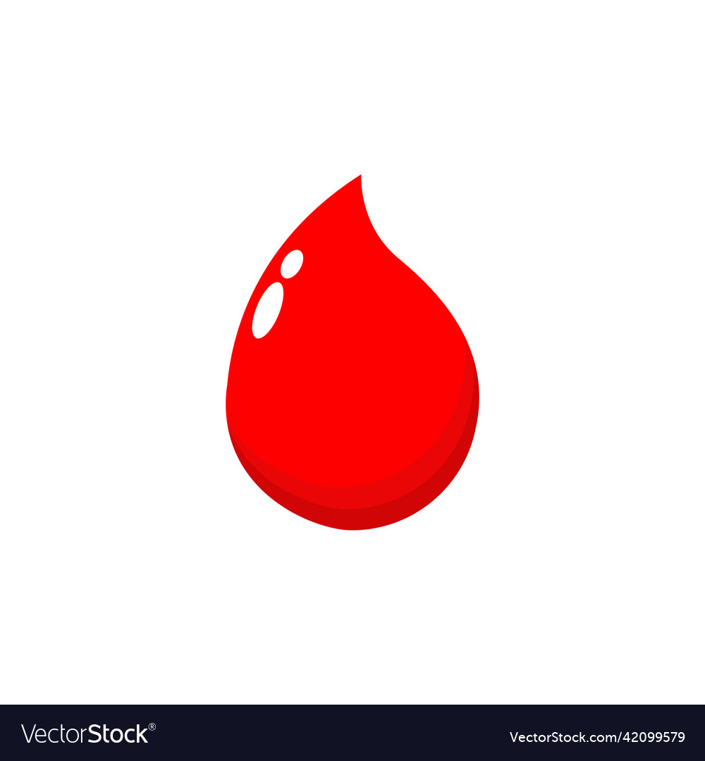 Blood drop icon flat design