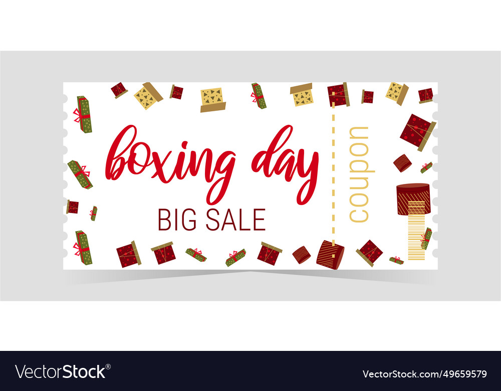 Boxing day coupon color template layout