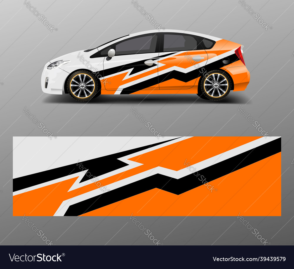 Car Decal Graphic Wrap Vinyl Sticker Royalty Free Vector