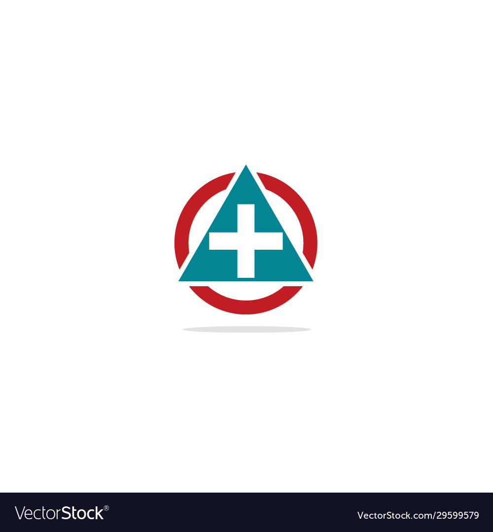 Cross triangle round logo