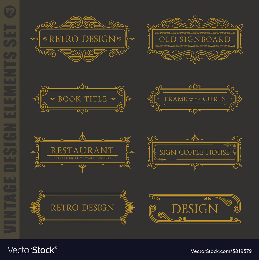 Elegant Baroque Ornament Set