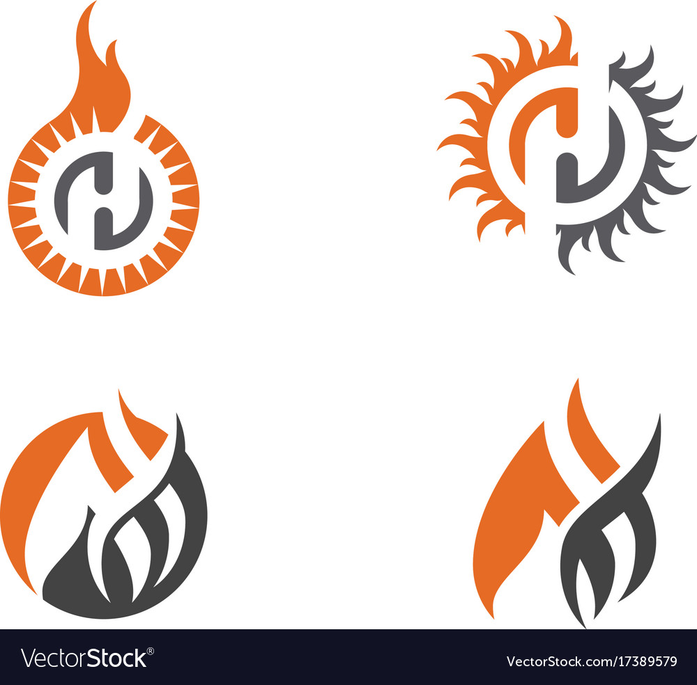Fire flame logo template