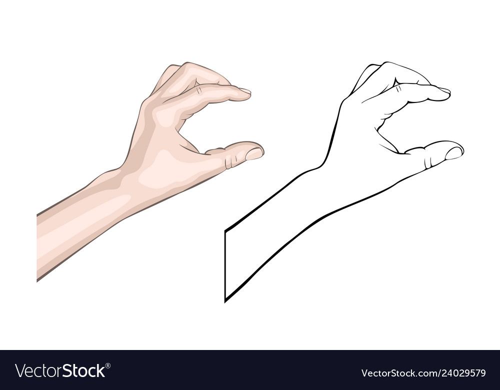Human brush gesture vector image Human brush gesture