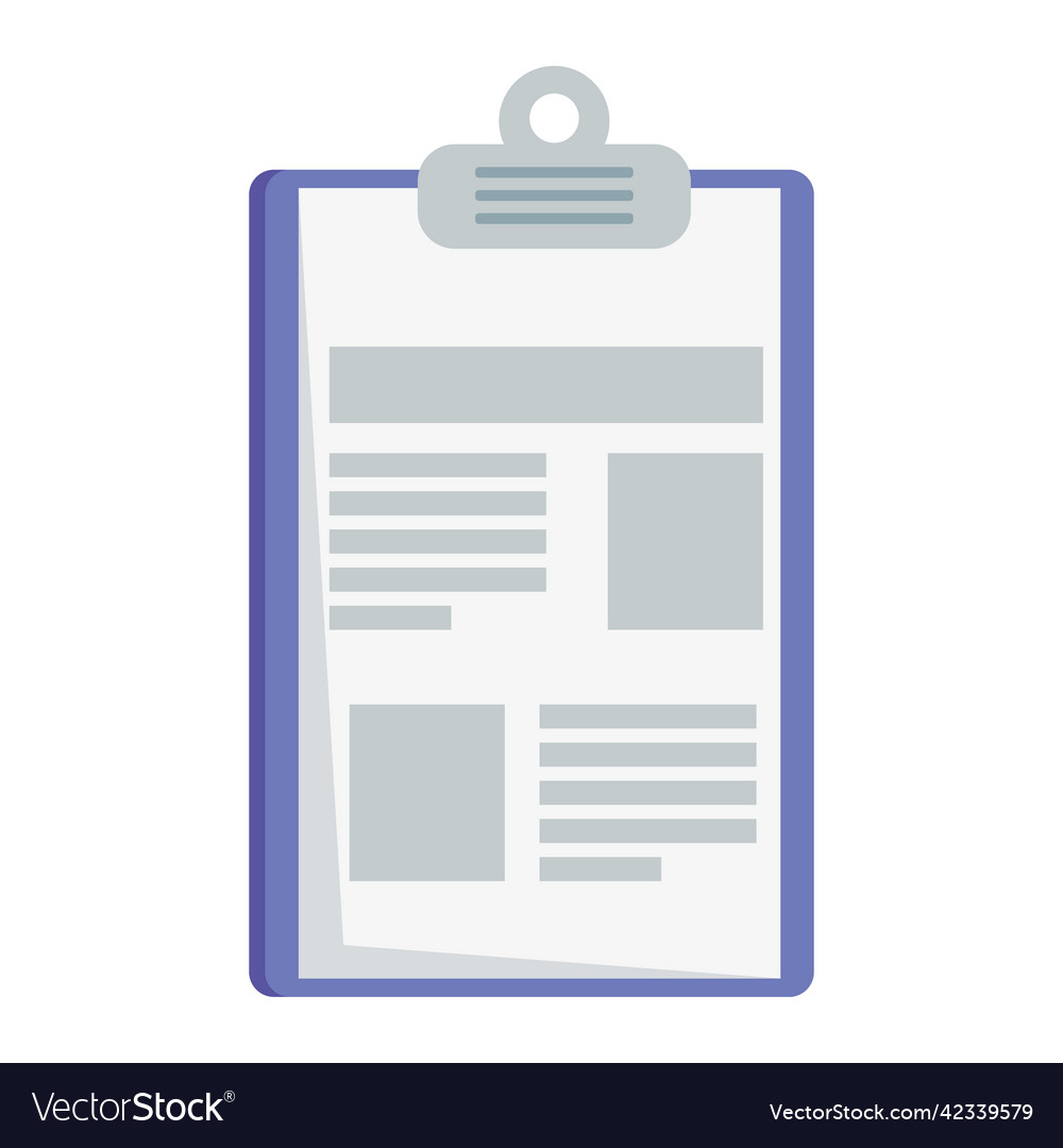 Paperboard checklist document Royalty Free Vector Image