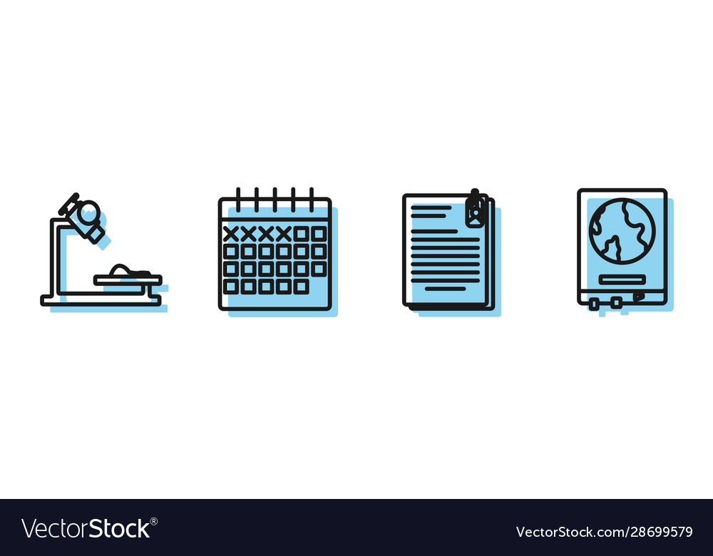 Set line file document and paper clip microscope