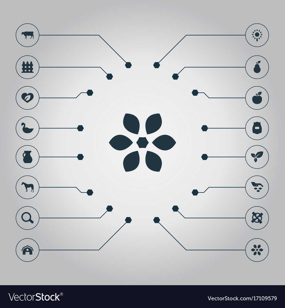 Set of simple icons element
